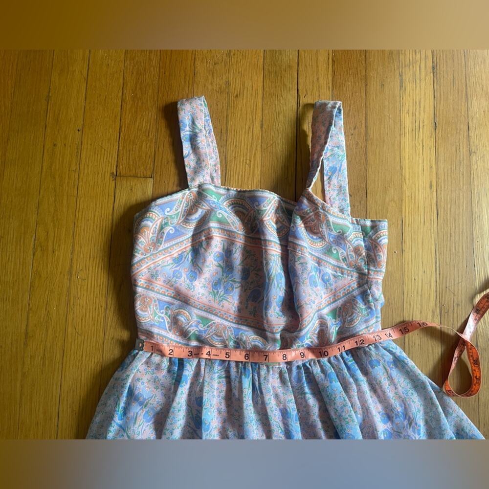70s Vintage Miss Elliette Pastel Sundress - Picture 4 of 7
